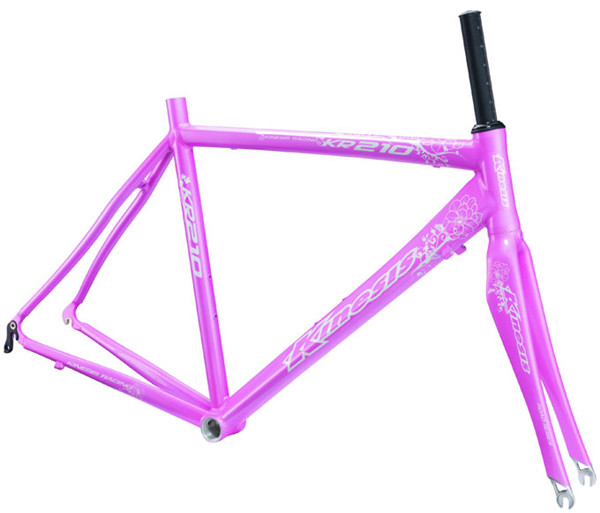 Υπερφωτεινό Αλουμίνιο Φρέμα ποδηλάτου Lady Aero Φρέμα ποδηλάτου δρόμου + σύνολο πιρούνι KR210L Γυναίκες 1,4kg 1