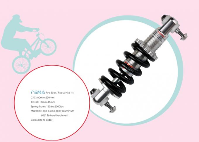 Ποδήλατο Coil Spring Suspension Shock 150-2000LBS για αναπηρικό καροτσάκι μήκος 80-200mm 6061 Αλουμίνιο Ταξίδι 18-35mm 0