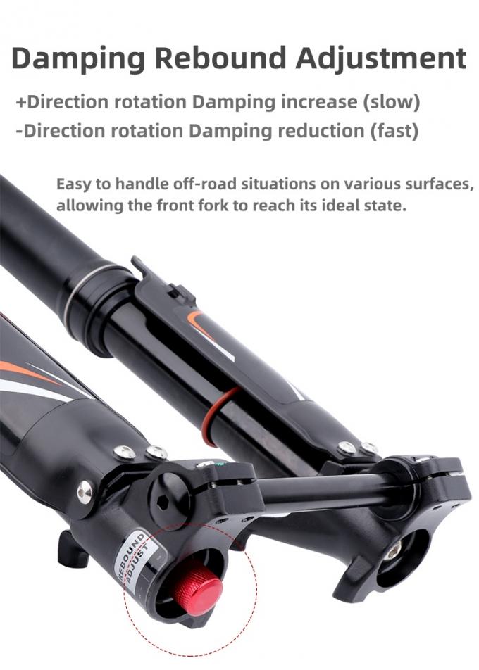 Dnm USD-6s Enduro Moutain Bike Αντιστρέψιμη εναέρια ανάρτηση Δαγκάκι Μπροστά Ανάρτηση Δαγκάκια 160mm Ταξίδι 5