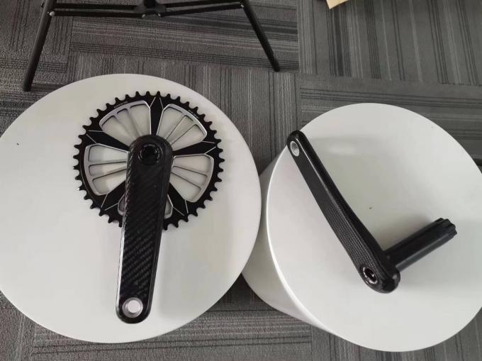 Ελαφρύ βάρος Carbon Gravel Road Bike Crankset 170/172.5mm Άξονας 40/42/44T Αλυσίδα. 0